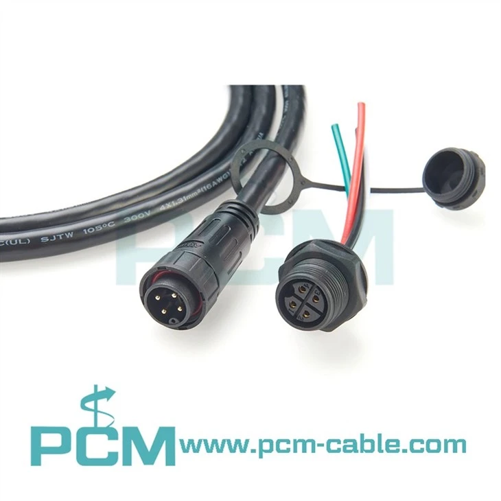 IP67 LED Light Power Connector 4 pin Panel Mount-Plug