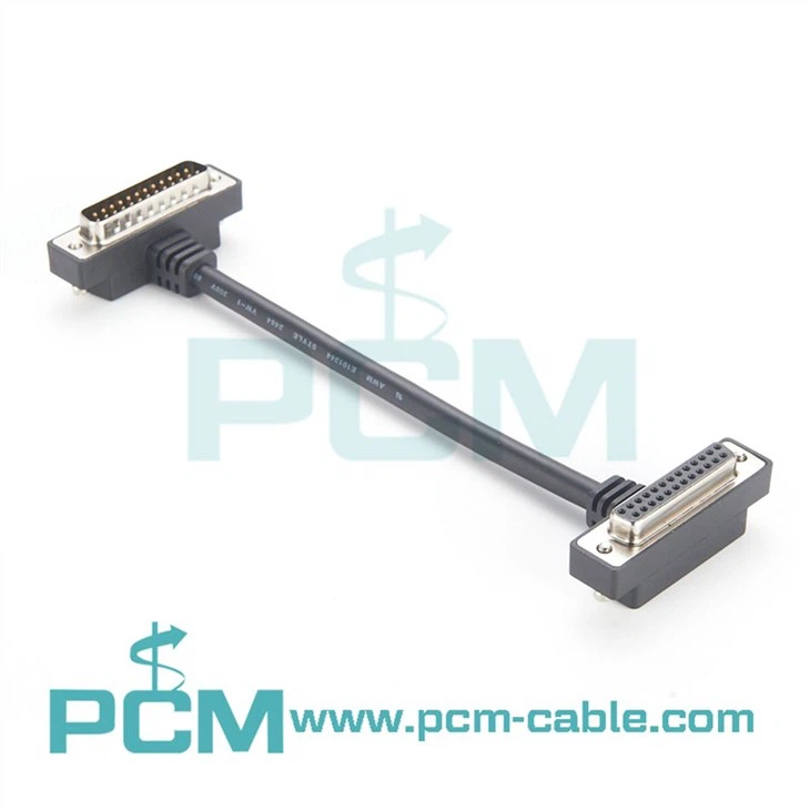right angle left angle 25 pin serial cable db25 cable