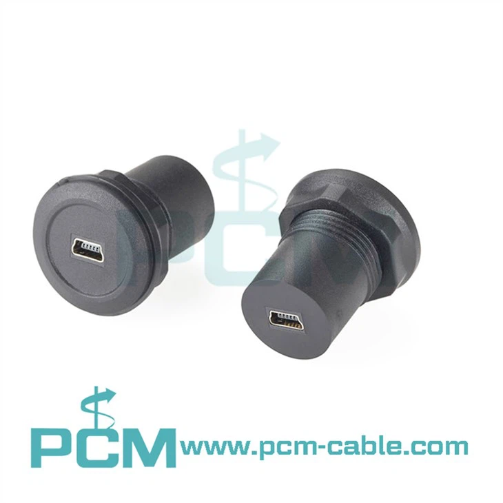 MINI presa USB de muntatge en panell de 22 mm