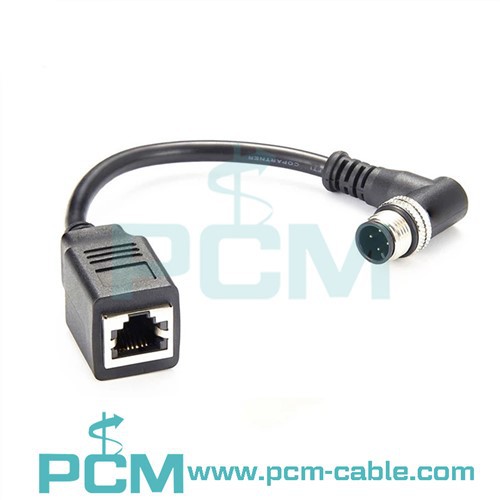 Endoll codificat M12 D RJ12 angulat