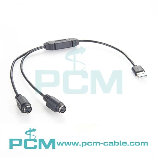 Adaptador de ratolí i teclat PS/2 a USB 2 PS/2 a USB