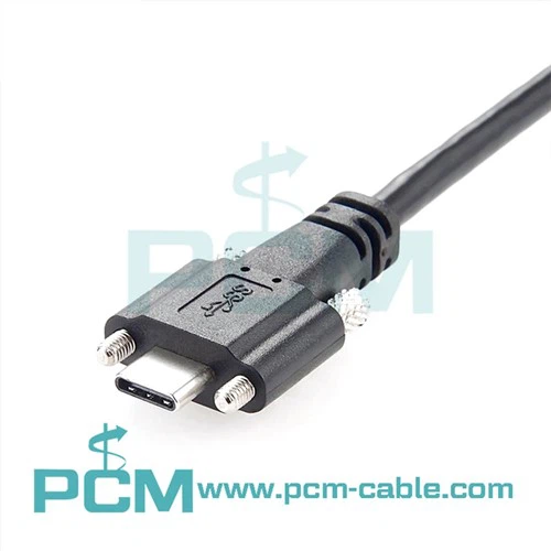 Cable USB 3.1 C amb bloqueig de doble cargol