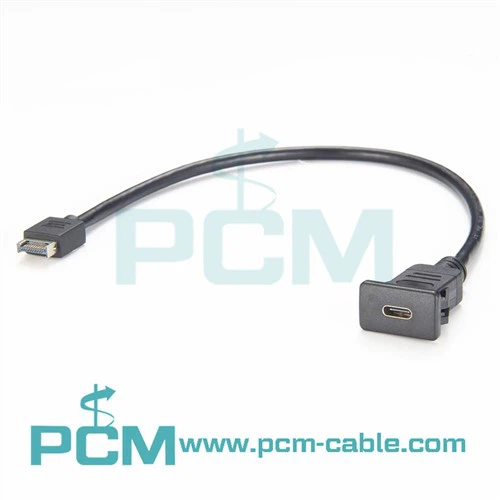 Cable de muntatge en panell encaixat Cable USB C a USB tipus E