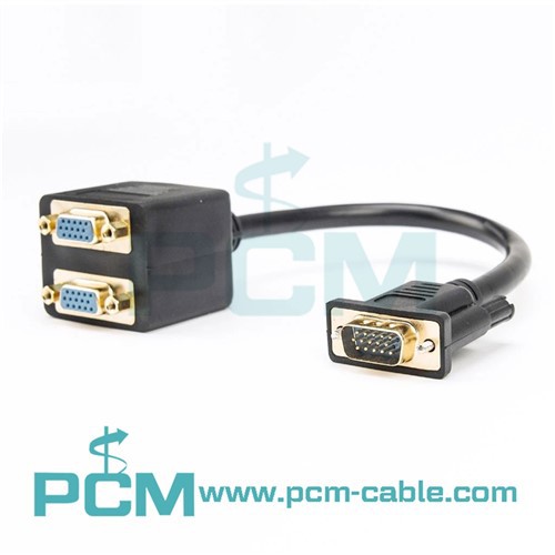 Cable divisor VGA mascle a doble VGA femella
