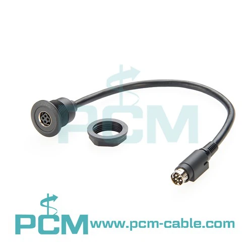 Cable d'extensió de muntatge en panell rodó DIN de 4 pins