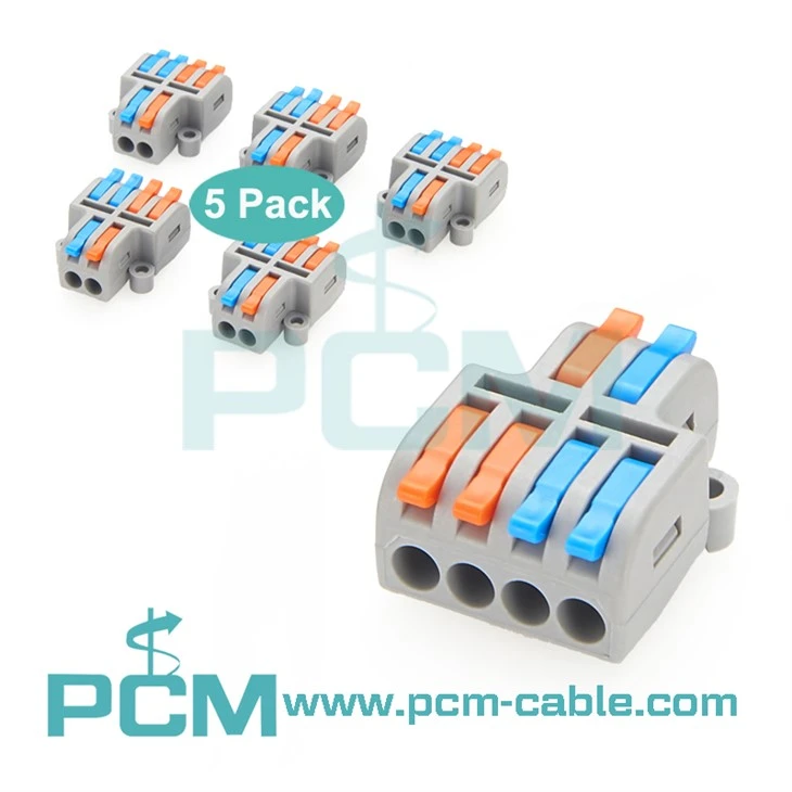 Blocs de terminals de palanca de 2 en 4 sortides