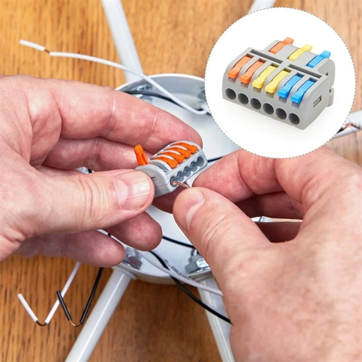Lever Wire Connectors Compact Splicing Wire Connectors Fast Connection Terminal Electrical Connectors 3 Conductor for Quick Connect