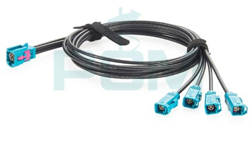 4-in-1 HFM to 4 Fakra Cable Assembly 4-in-1 HFM to 4 Fakra Cable Assembly