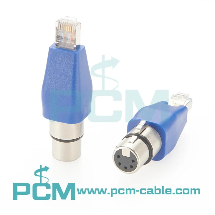 CAT5 CAT6 RJ45 Mascle a 5 pins Adaptador DMX