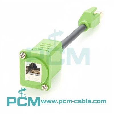 Panell Cat8 Mount Extension Cable Slieled 40Gbps 2000MHz