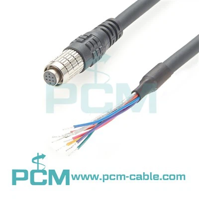 Hirose de 8 pins femení per obrir un cable de visió de la màquina d'alta flexió d'E/S