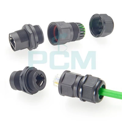 Acoblador de muntatge en panell RJ45 impermeable IP67