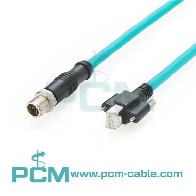M12 X Codat 8 Pol a RJ45 Cable Ethernet Industrial per a la càmera industrial Cognex, escàner de codi de barres