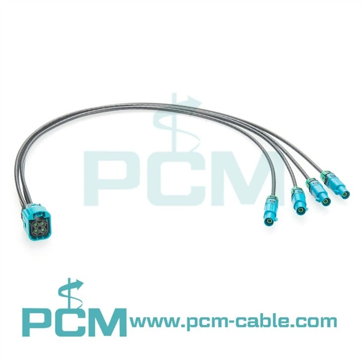 Custom MATE-AX to Fakra RF Cable Assemblies – 50 Ohm, IP67 Waterproof